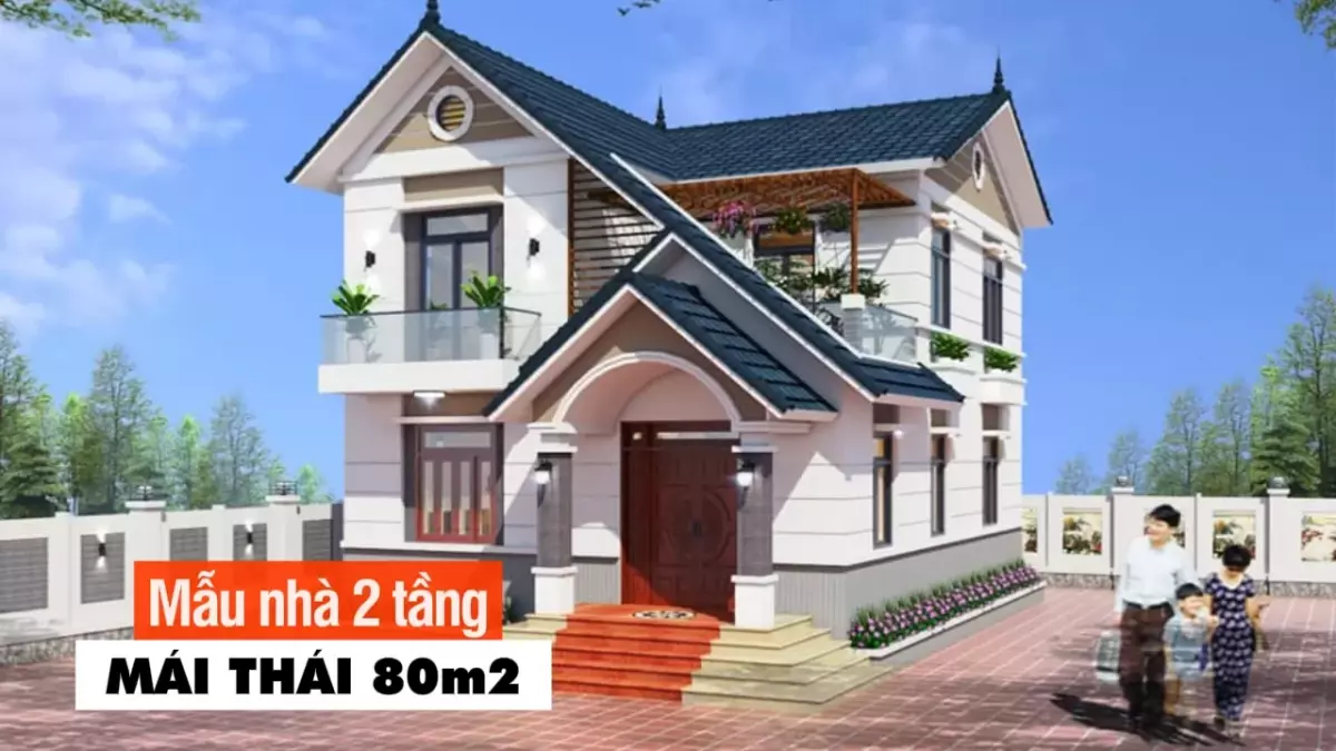 Mẫu nhà mái Thái 2 tầng tại Lê Chân, Hải Phòng - GKHOME.VN