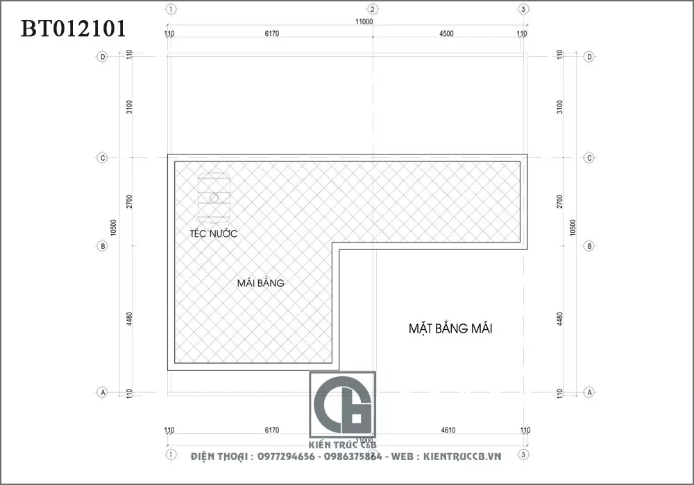 Thiết kế biệt thự 3 tầng hình chữ L