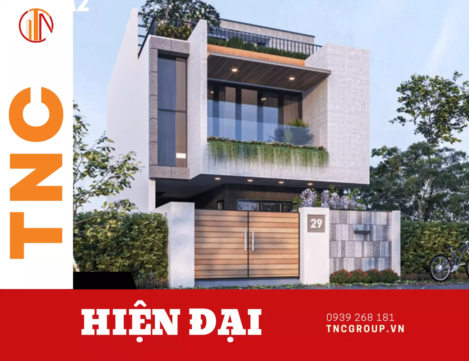 Biệt thự mini 2 tầng 70m2 hiện đại