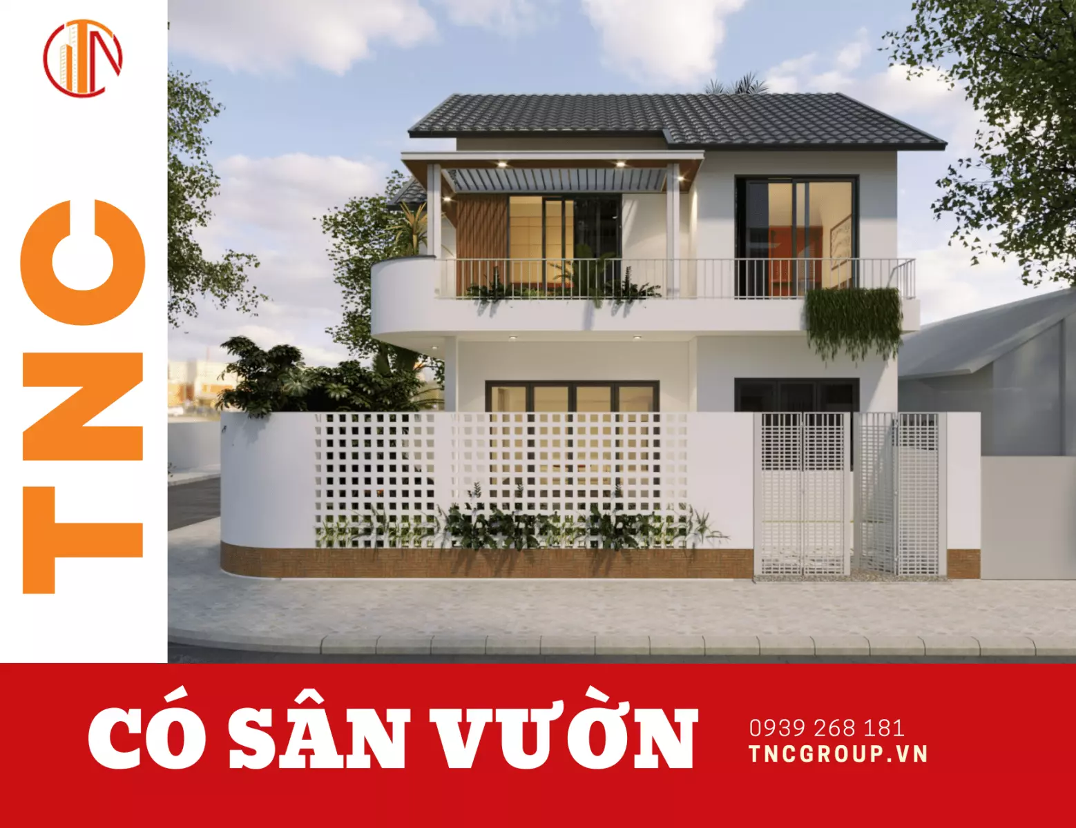 Biệt thự 2 tầng 70m2 có sân vườn đẹp