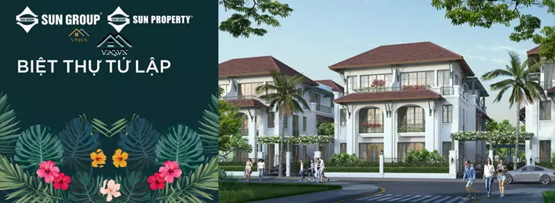 Phối cảnh thiết kế tứ lập Sun Tropical Village