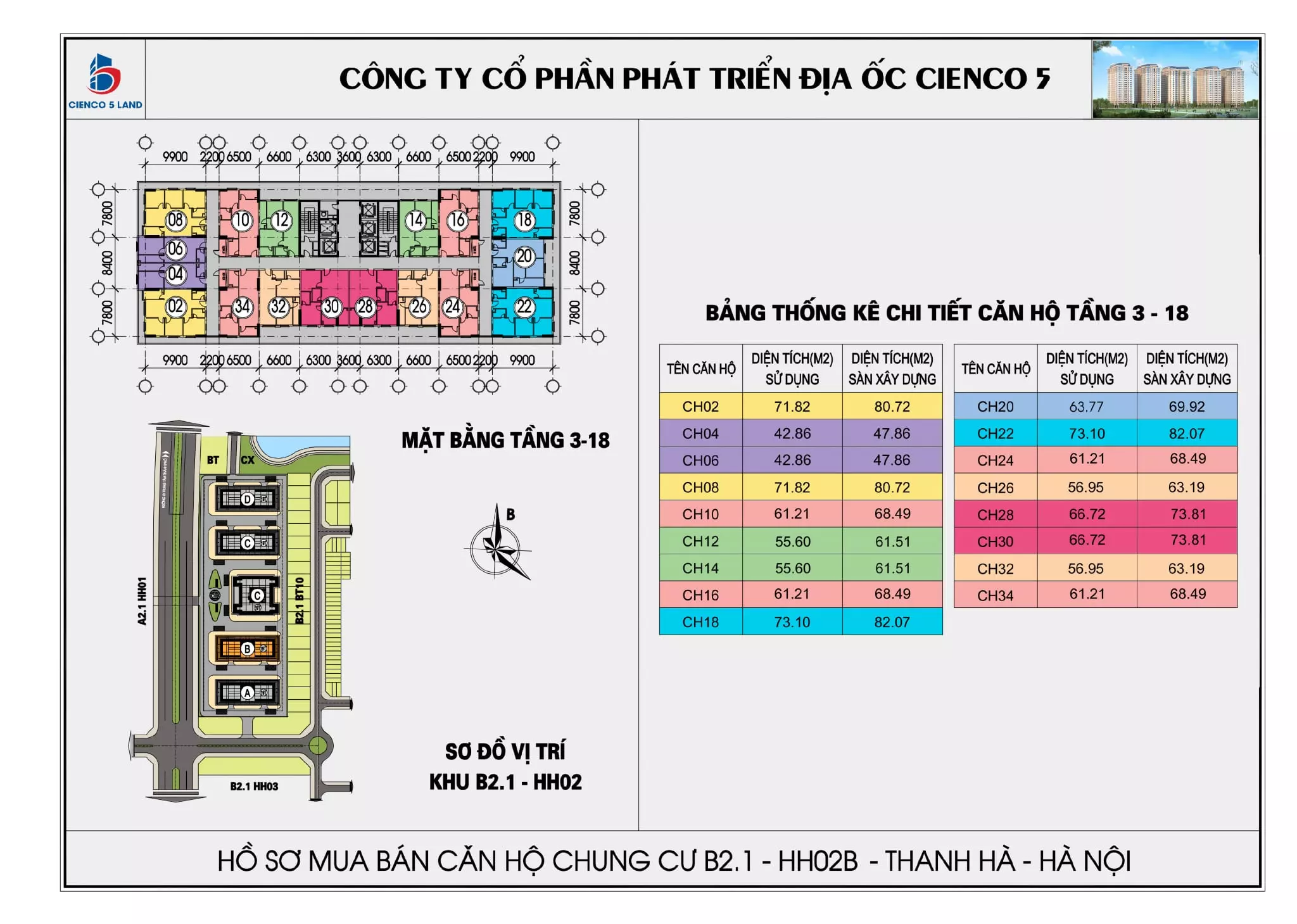 Các căn hộ Thanh Hà