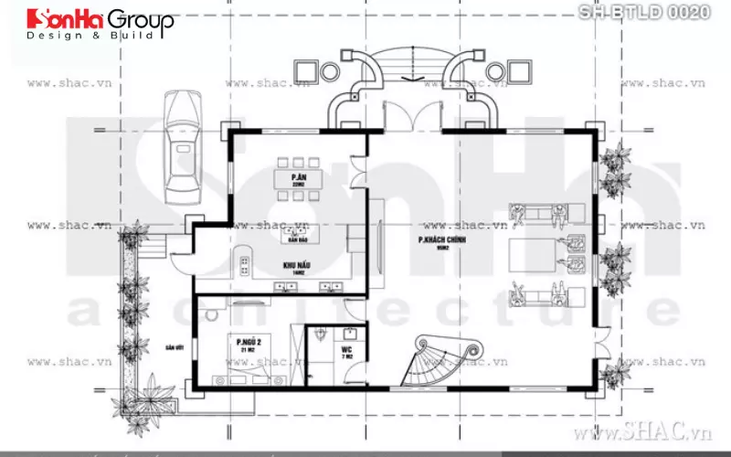 thiết kế biệt thự 200m2