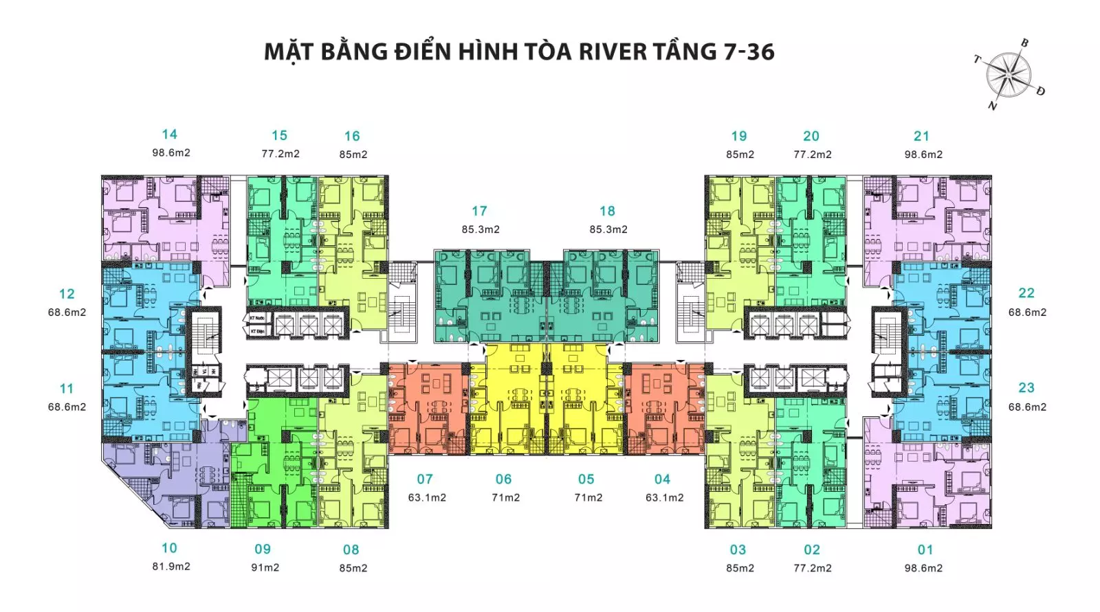 Mặt bằng tòa River