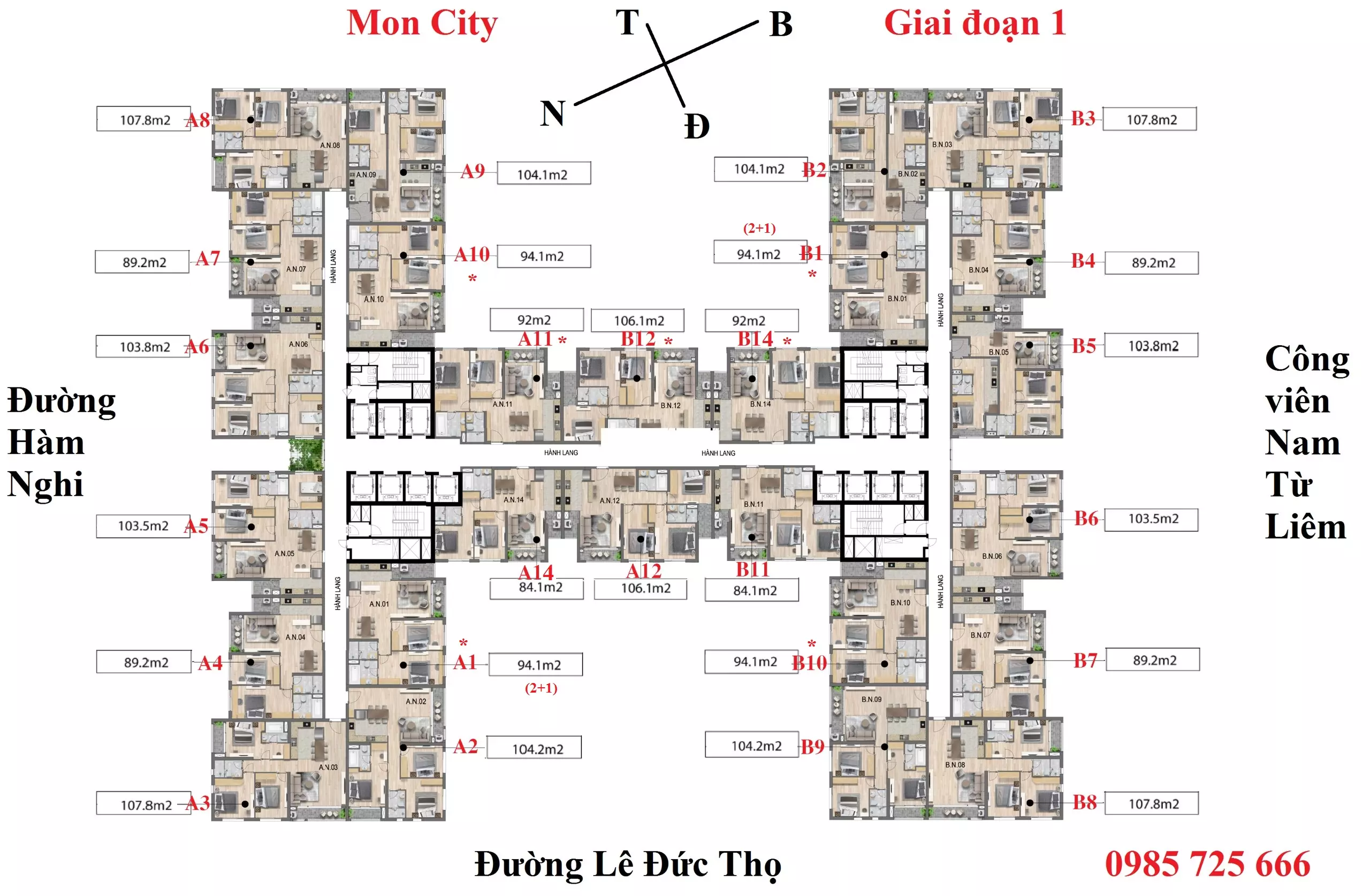 Hình ảnh thực tế dự án chung cư Mon City Mỹ Đình 2