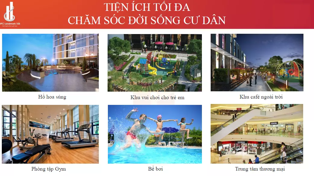 Tiện ích hoàn hảo chung cư HPC Landmark 105