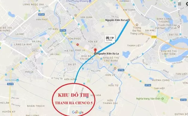 Vị trí dự án Chung cư Thanh Hà