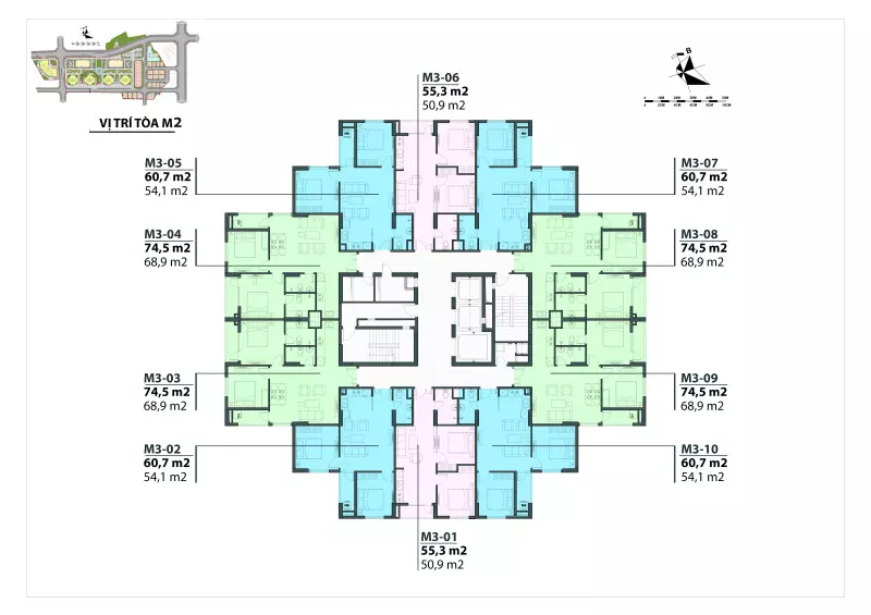 Mặt bằng thiết kế Mipec Kiến Hưng