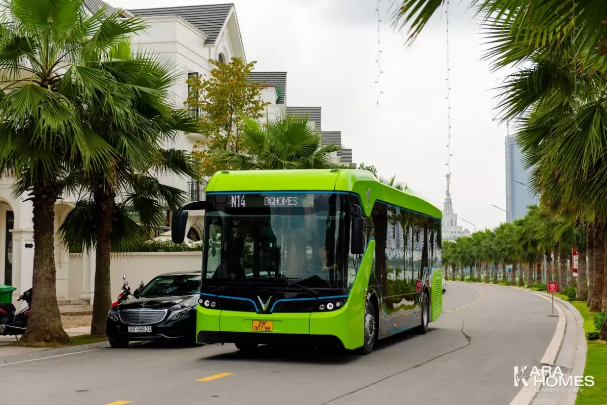 Xe bus điện Vinbus đến các địa điểm trong trung tâm thành phố