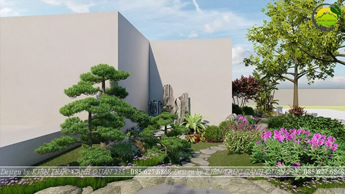 Mẫu thiết kế sân vườn biệt thự đẹp tại Bình Dương