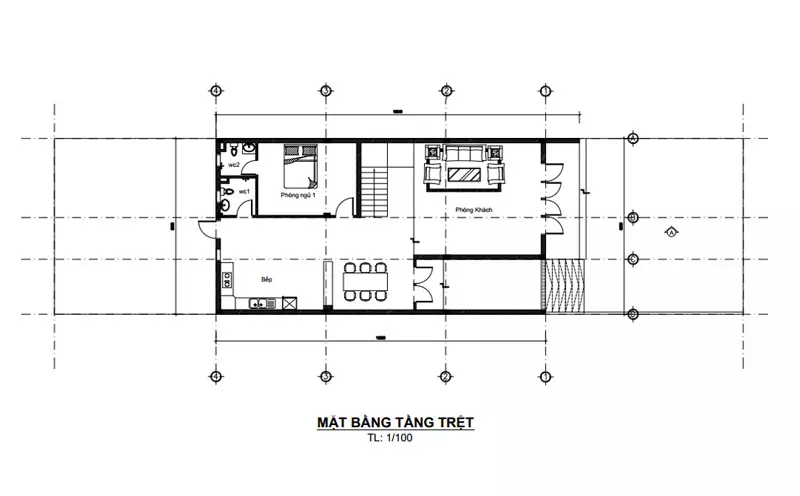 Tư vấn bố trí công năng mẫu nhà phố 2 tầng 8x15 tiện nghi