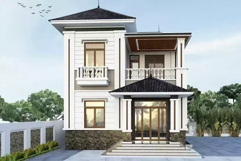 Phân loại nhà 2 tầng mái Nhật 100m2