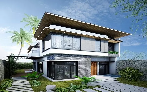 Mẫu biệt thự 2 tầng hiện đại 100m2