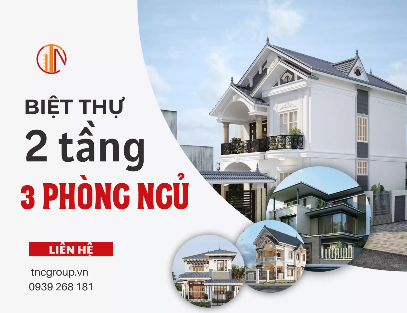 biệt thự 2 tầng 3 phòng ngủ