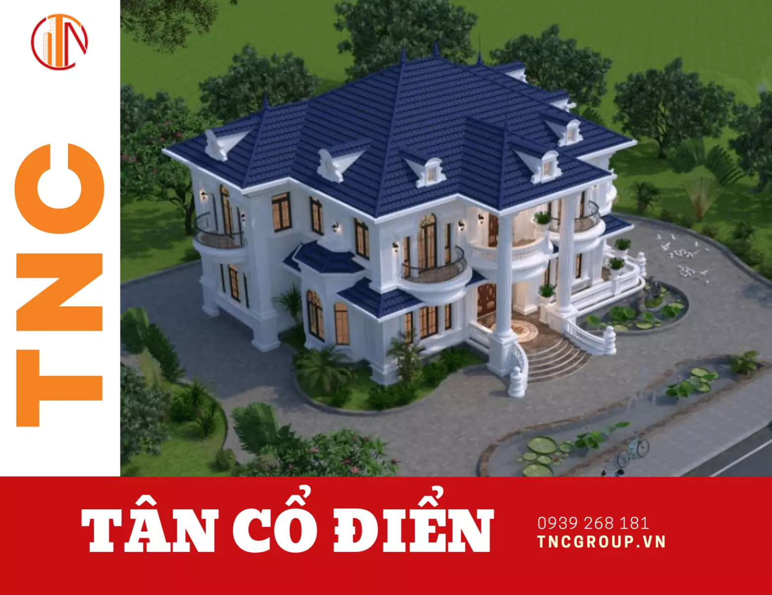 Biệt thự nhà vườn 2 tầng tân cổ điển