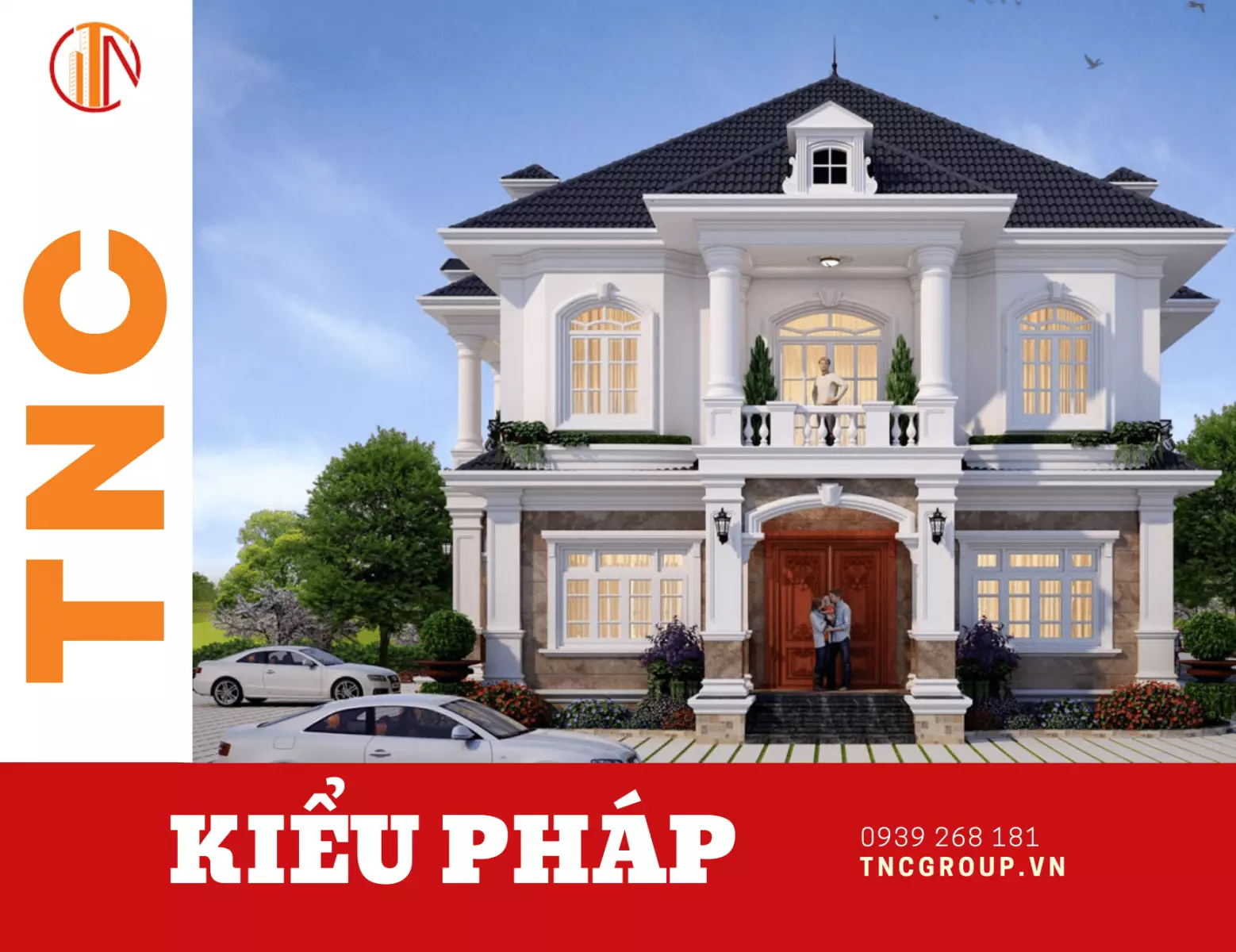 Biệt thự nhà vườn 2 tầng phong cách Pháp