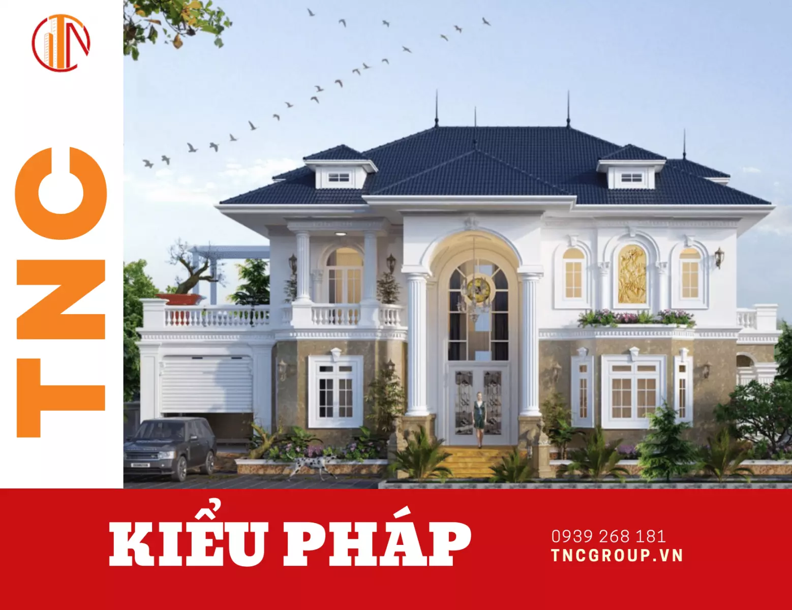 Biệt thự nhà vườn 2 tầng phong cách Pháp