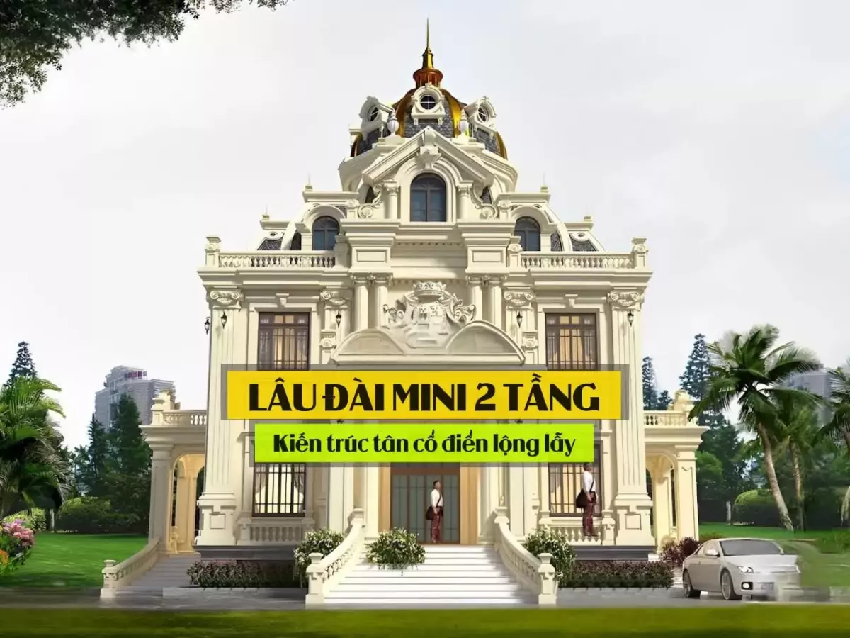 lâu đài mini 2 tầng