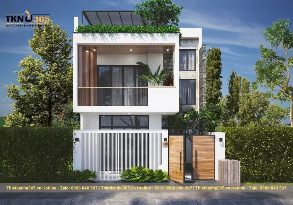 Mẫu nhà 2 tầng 100m2 giá rẻ