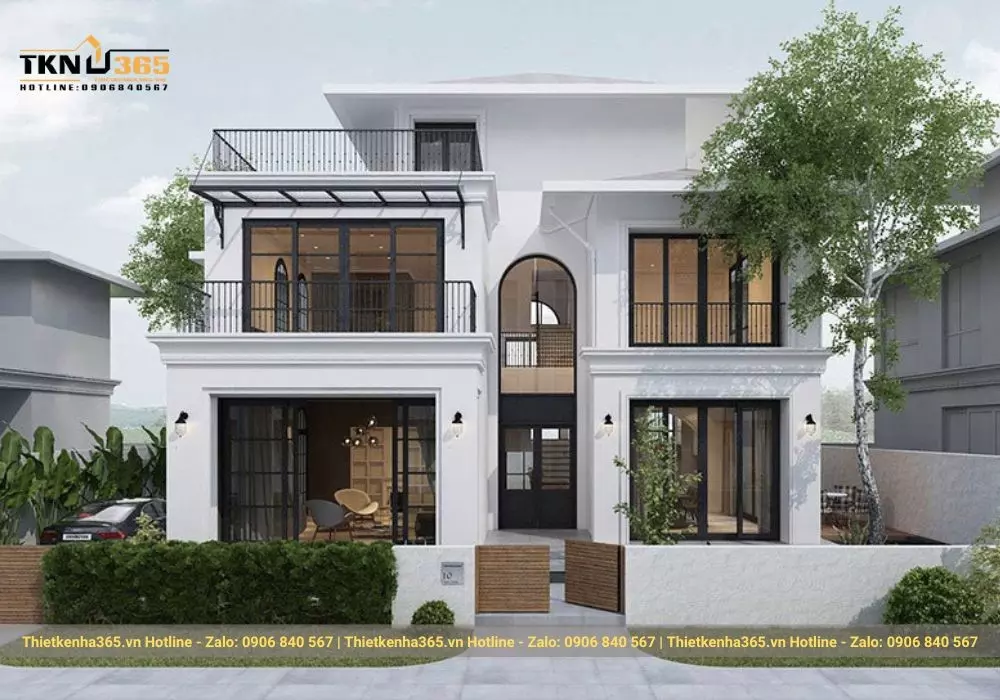 Mẫu thiết kế nhà đẹp 100m2 kết cấu 2 tầng