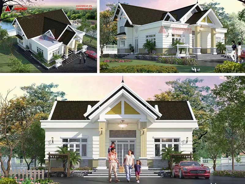 Mẫu nhà vườn 1-5 tầng đẹp 190m2 phong cách hiện đại