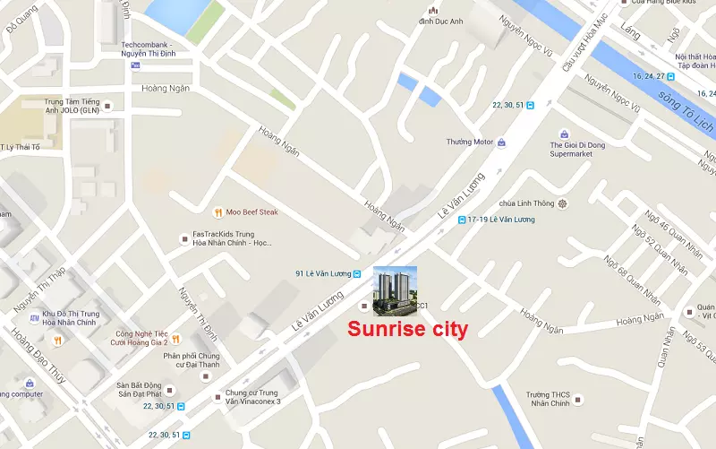 Vị trí dự án Sunrise City Lê Văn Lương