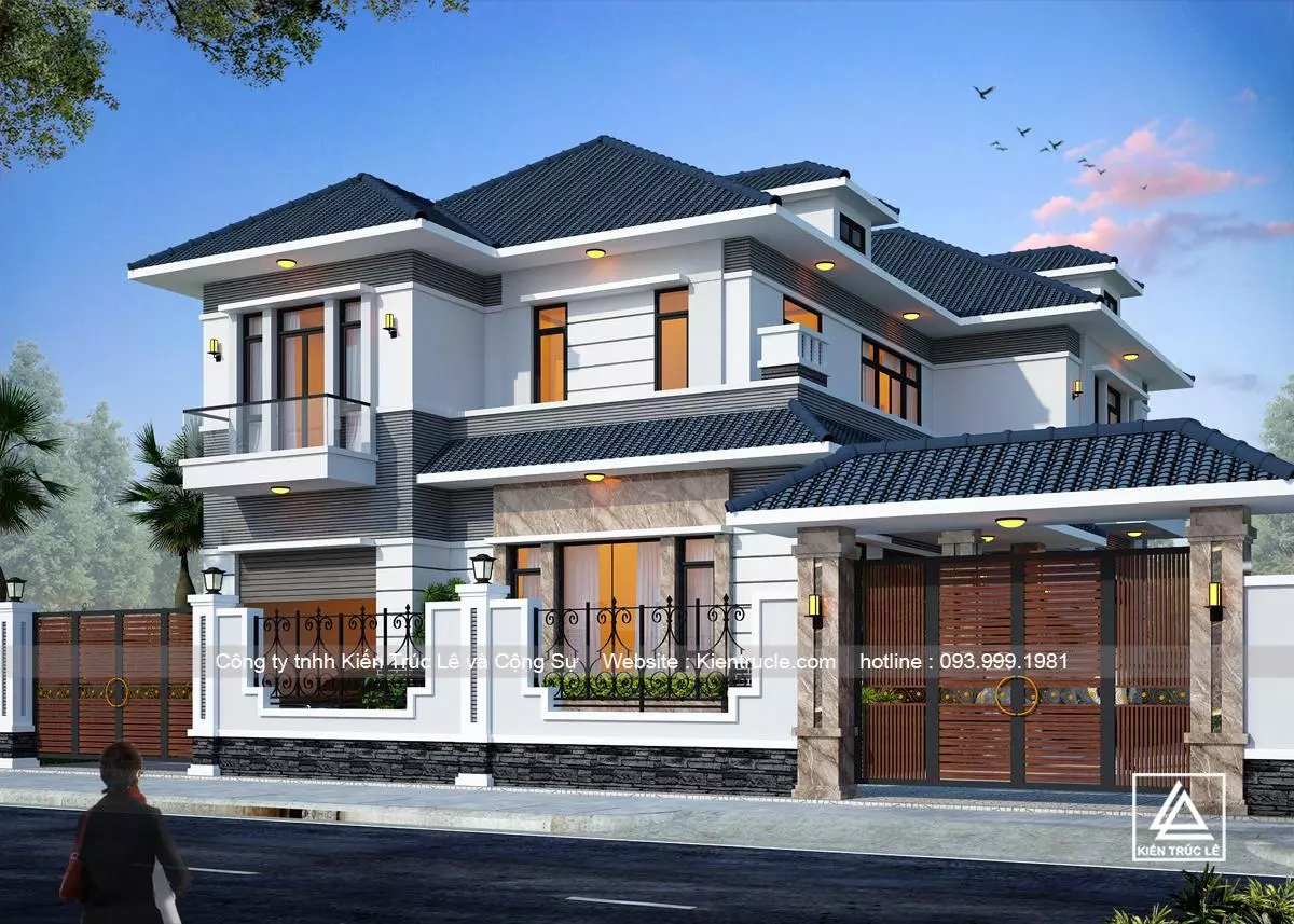 Mẫu biệt thự 2 tầng 200m2