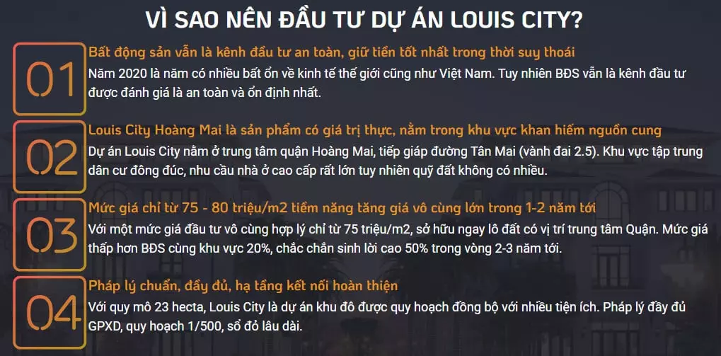 Biệt thự Liền kề Louis City Hoàng Mai