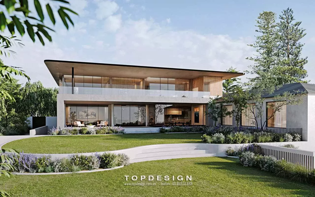 Mẫu thiết kế Villa nghỉ dưỡng đẹp hiện đại - TOPDESIGN - v1