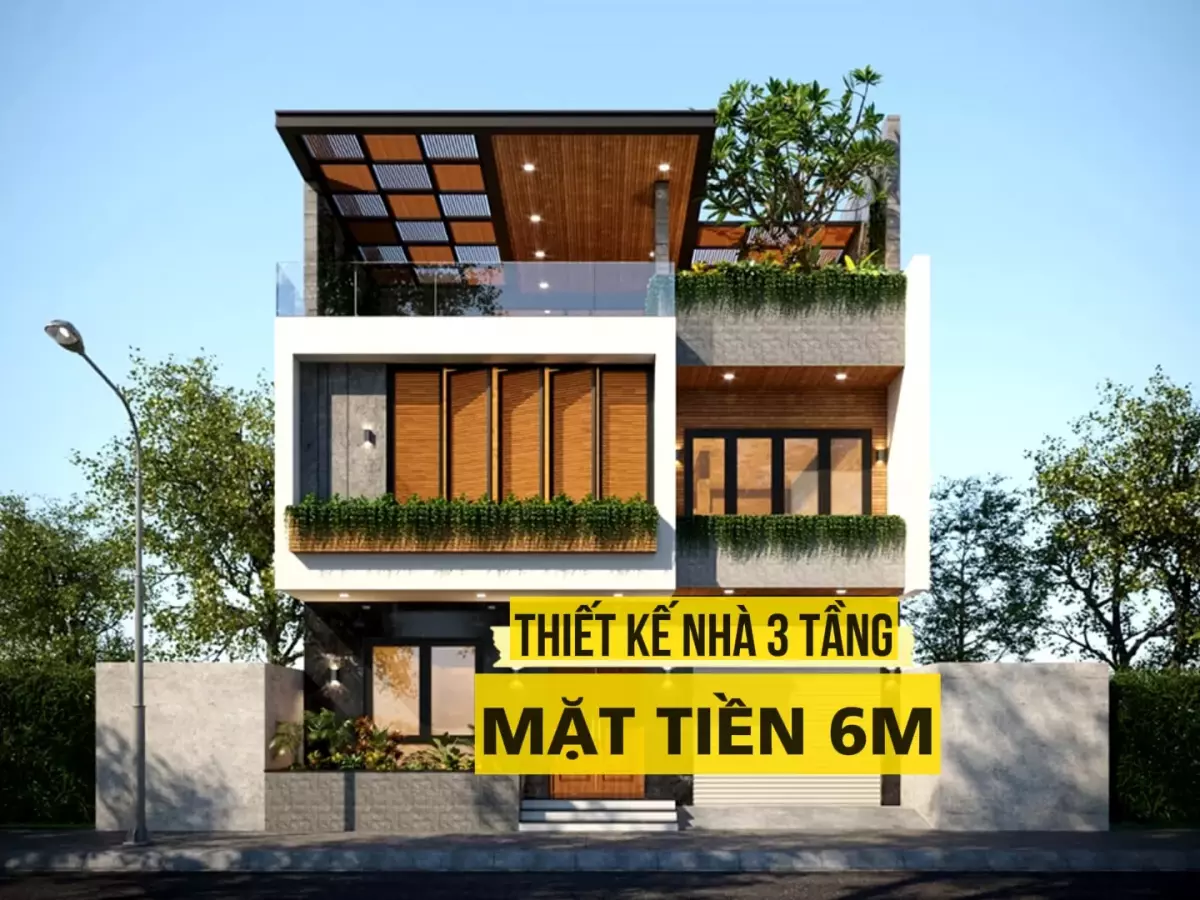 Nhà 3 tầng mặt tiền 6m