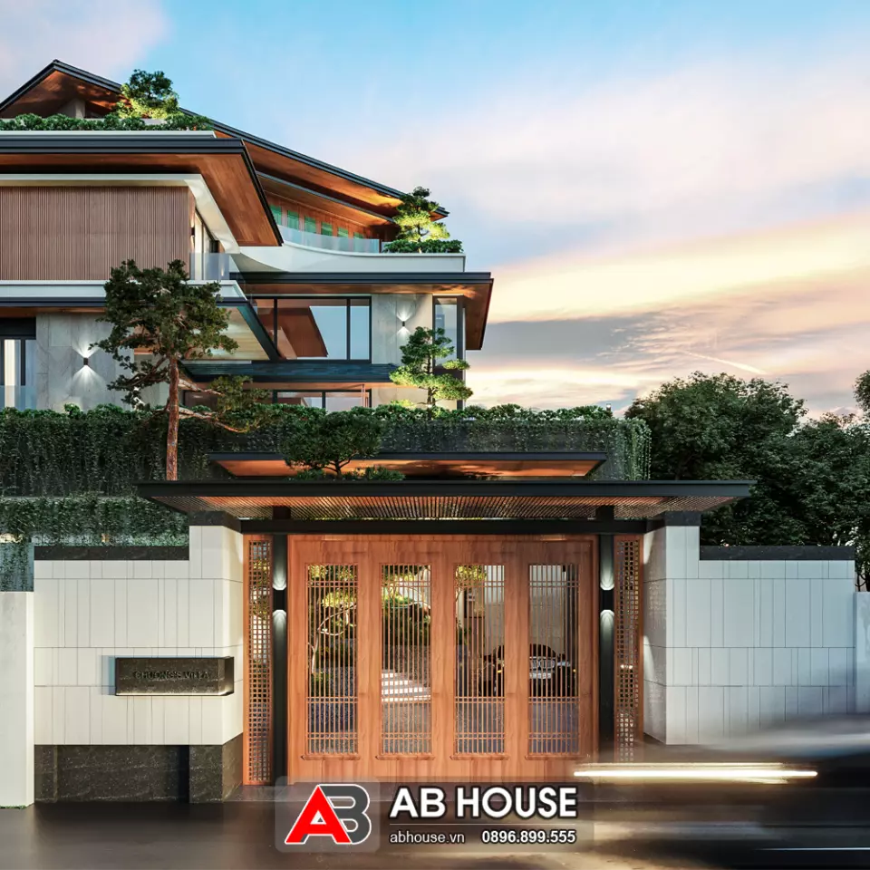 AB House thiết kế kiến trúc biệt thự hiện đại 4 tầng đẹp, đẳng cấp