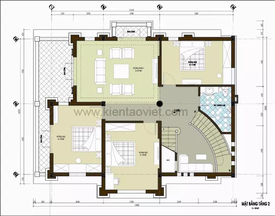 Thiết kế biệt thự Pháp cao 4 tầng