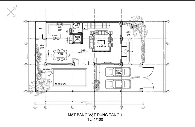 Biệt thự 5 tầng