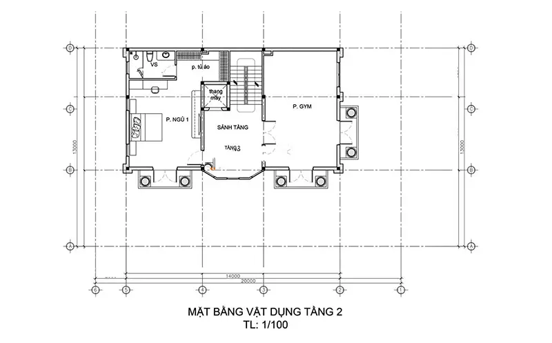 Mẫu biệt thự 5 tầng