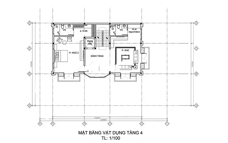 Mẫu biệt thự 5 tầng