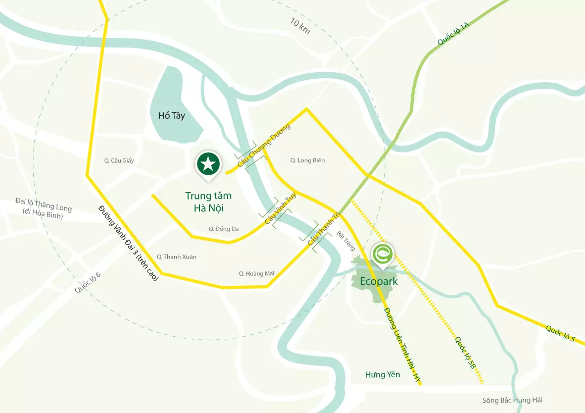 Vị trí "đắc địa" của dự án nhà phố Ecopark