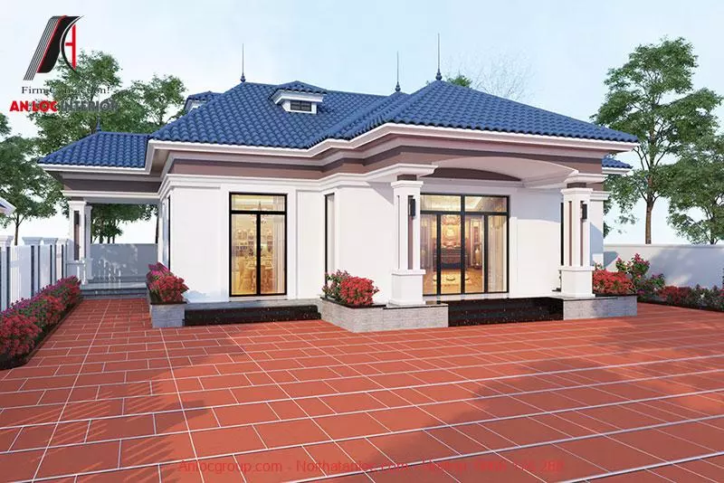 Mẫu biệt thự mini 100m2 1 tầng hiện đại