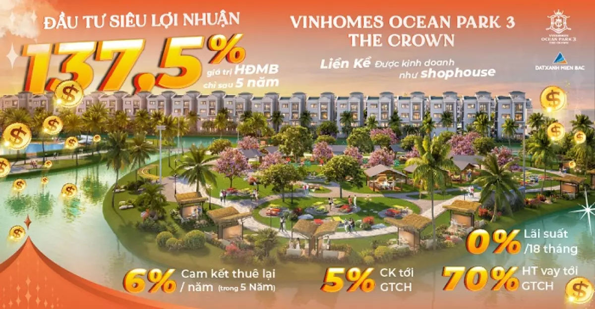 Chính sách hấp dẫn của shophouse Vinhomes Ocean Park 3