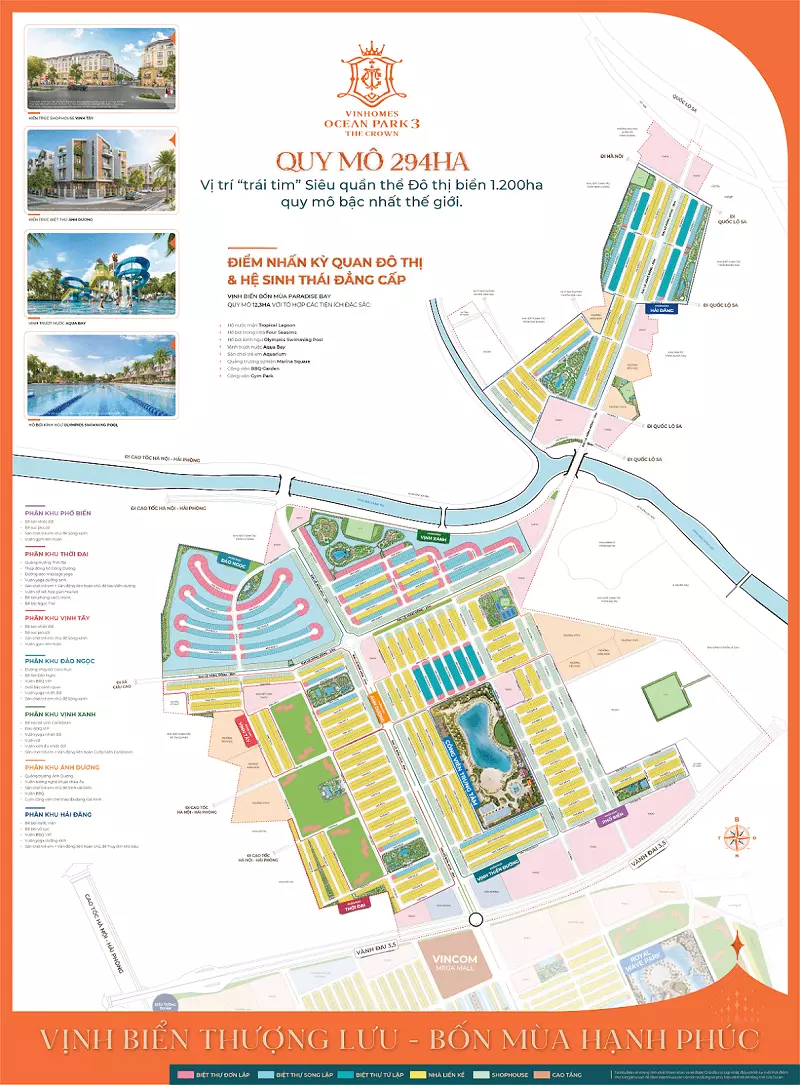 Tổng quan mặt bằng ShopHouse Vinhomes Ocean Park 3