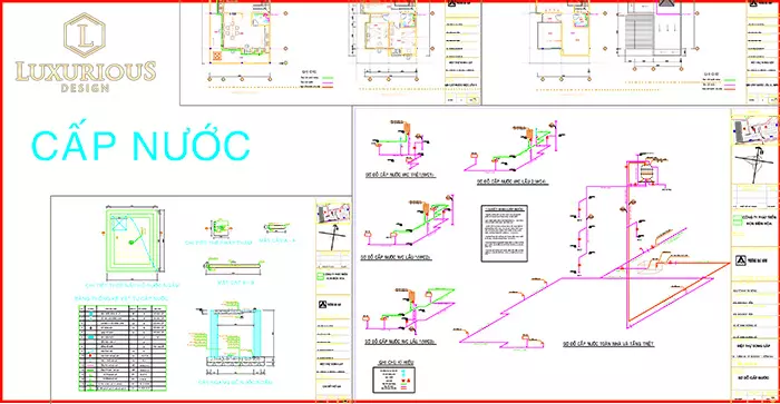 Bản vẽ Cad kiến trúc biệt thự nhà dân 2 tầng