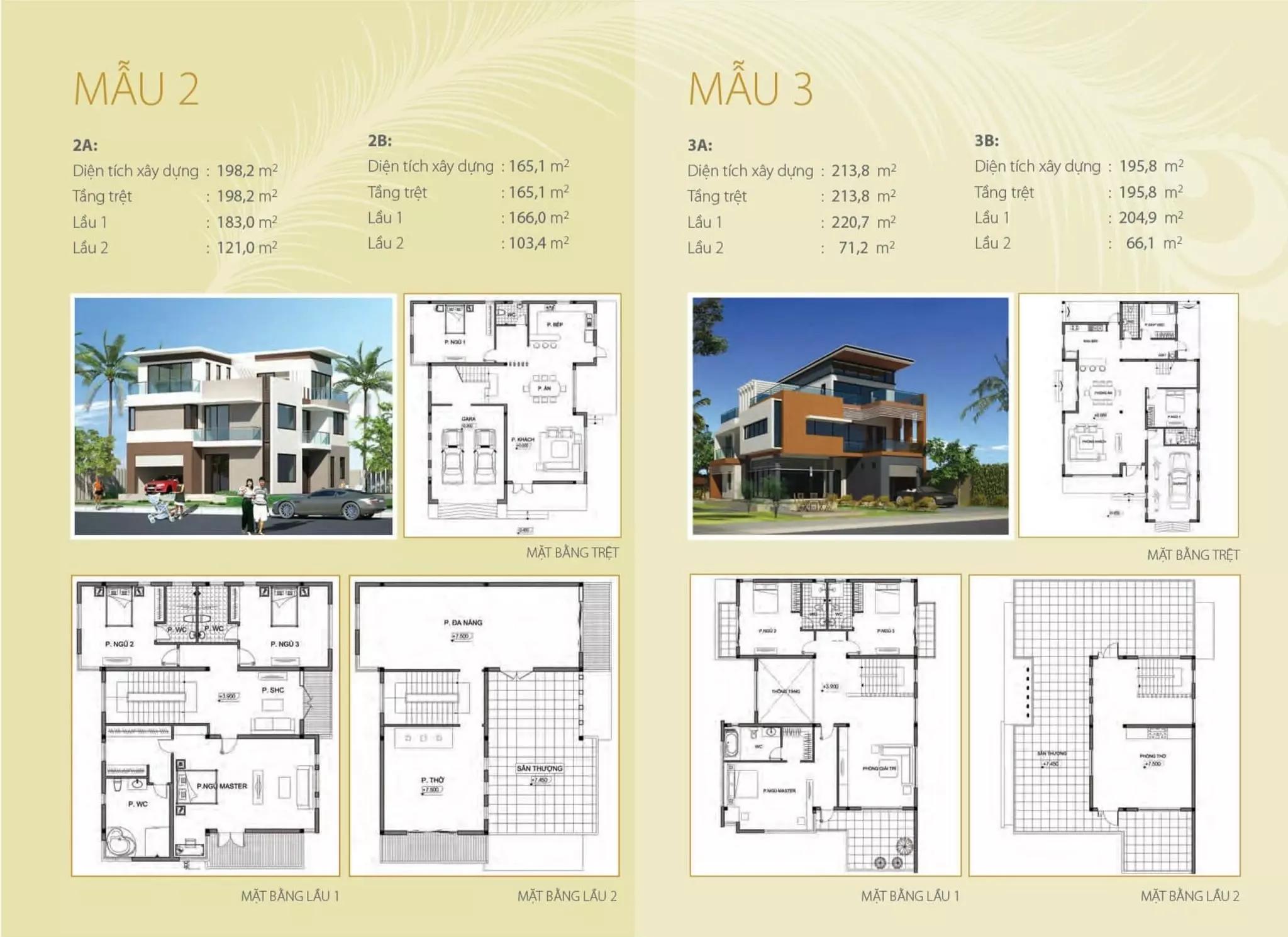 Mẫu 2 và 3 của dự án Biệt Thự Ngọc Tước 2 Vũng Tàu