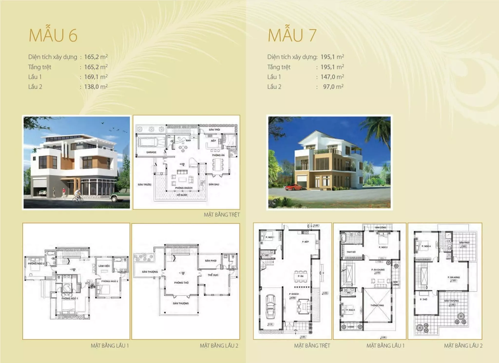 Mẫu 6 và 7 của dự án Biệt Thự Ngọc Tước 2 Vũng Tàu