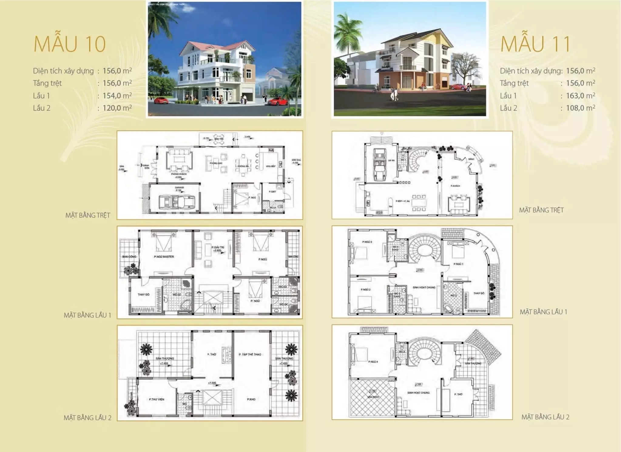 Mẫu 10 và 11 của dự án Biệt Thự Ngọc Tước 2 Vũng Tàu