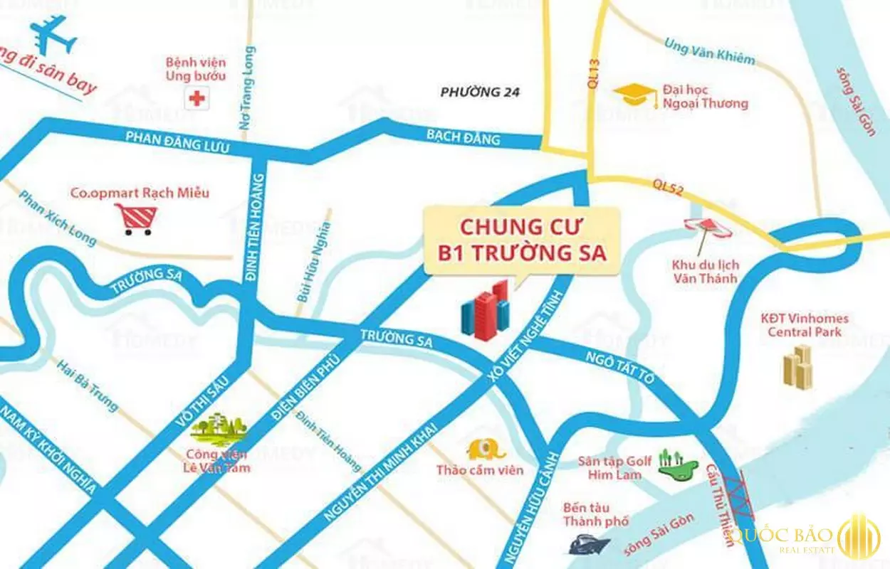 Vị trí Chung cư B1 Trường sa