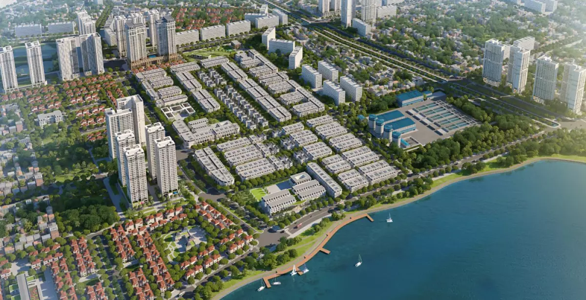 Phối cảnh khu đô thị Louis City Hoàng Mai