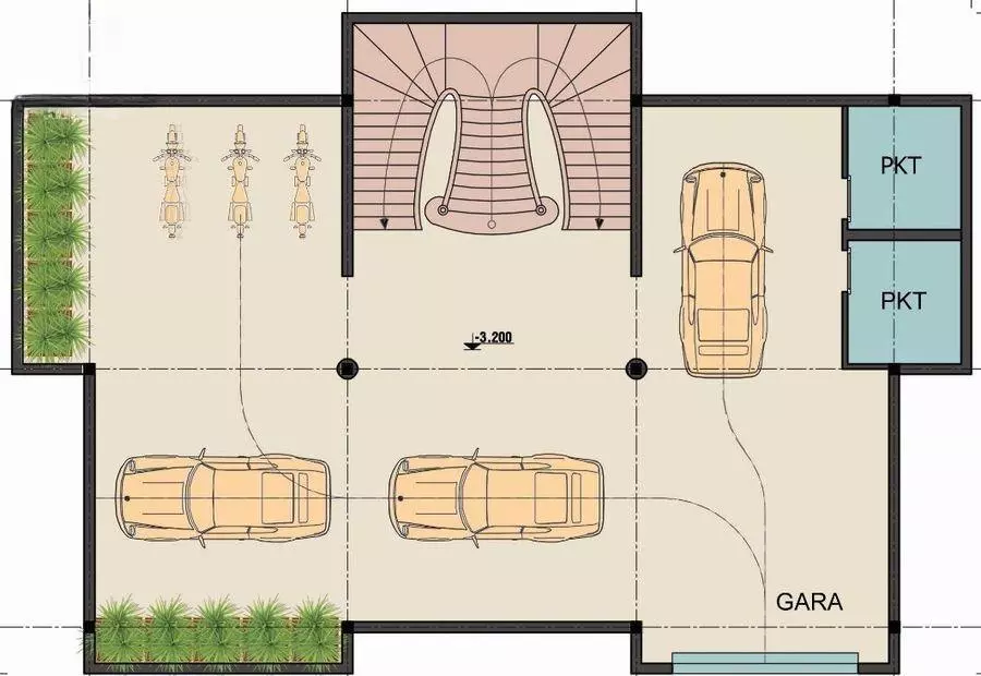 Mặt bằng tầng hầm