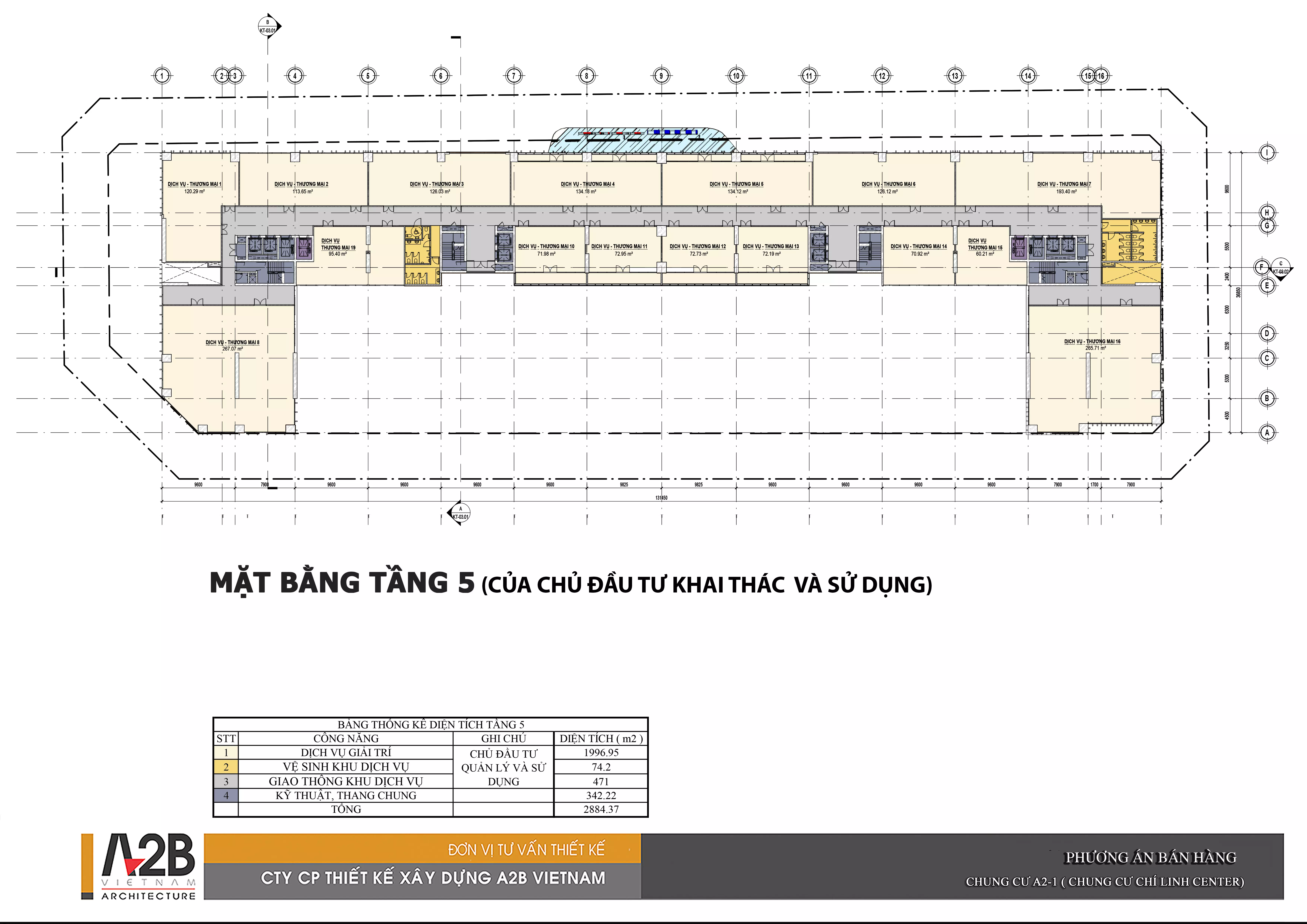 mặt bằng tầng 4 dự án