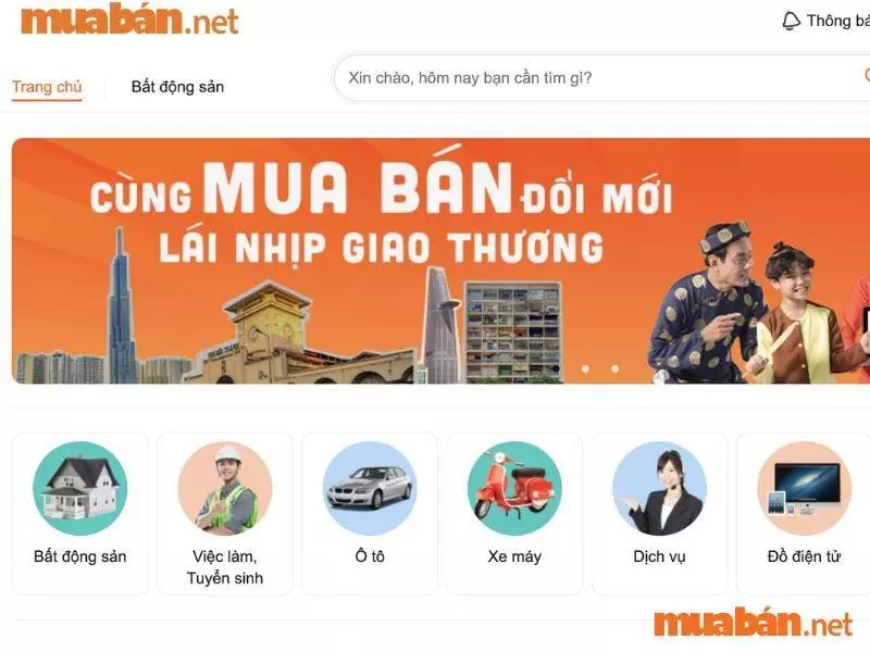 Muaban.net là trang chuyên cung cấp thông tin mua bán nhà đất