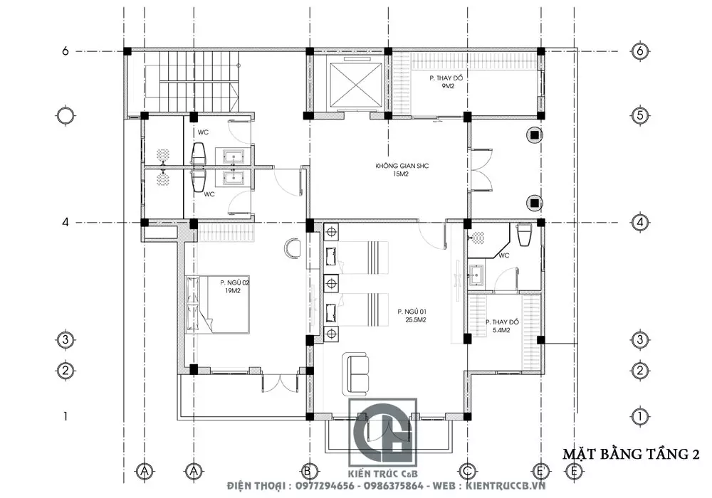 Mẫu biệt thự 4 tầng 1 tum tân cổ điển