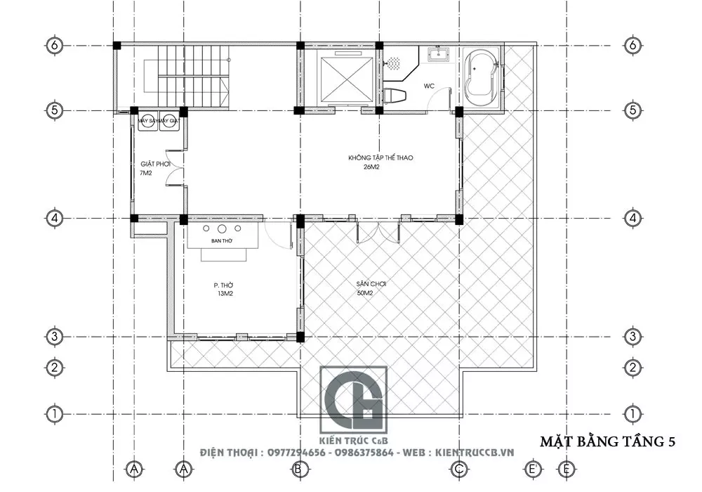 Mẫu biệt thự 4 tầng 1 tum tân cổ điển